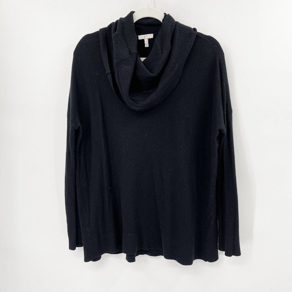 Joie Sweaters - Joie Melantha Cowl Neck Sweater Sz M Black Wool Cashmere Long Sleeve Pullover